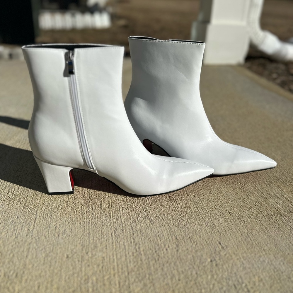 Milanoo Chelsea Zip Boots w/ Red Bottom